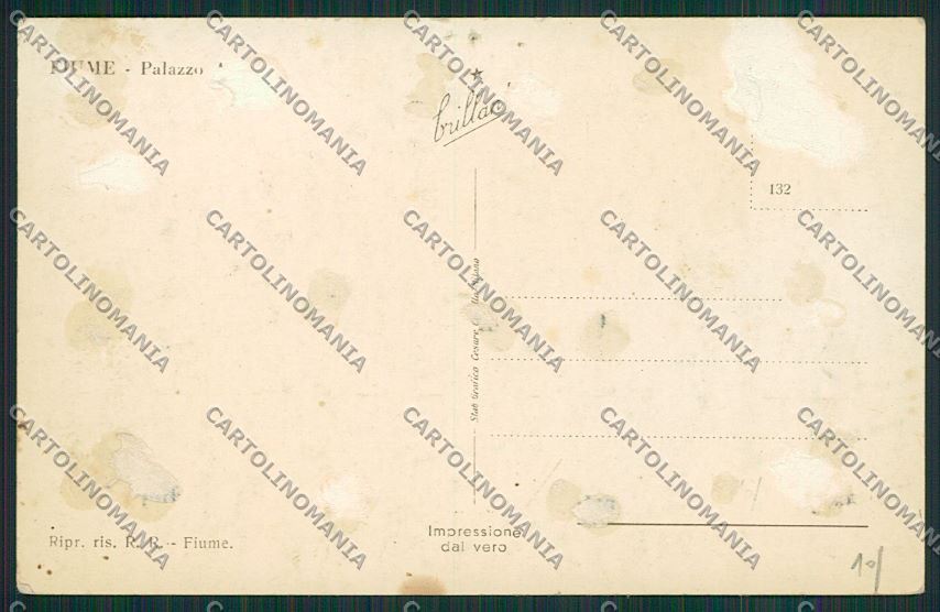 Croazia Fiume FORO COLLA PIEGHE cartolina ZC1173 – retro