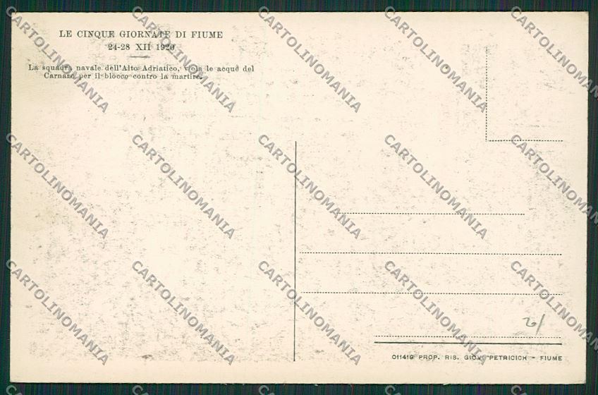 Croazia Fiume Cinque Giornate di Fiume cartolina ZC1199 – retro