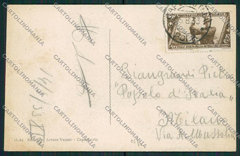 Slovenia Capodistria Palazzo Pretorio cartolina ZC1220 – retro