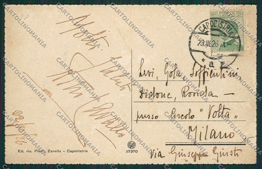 Slovenia Capodistria PIEGA cartolina ZC1223 – retro