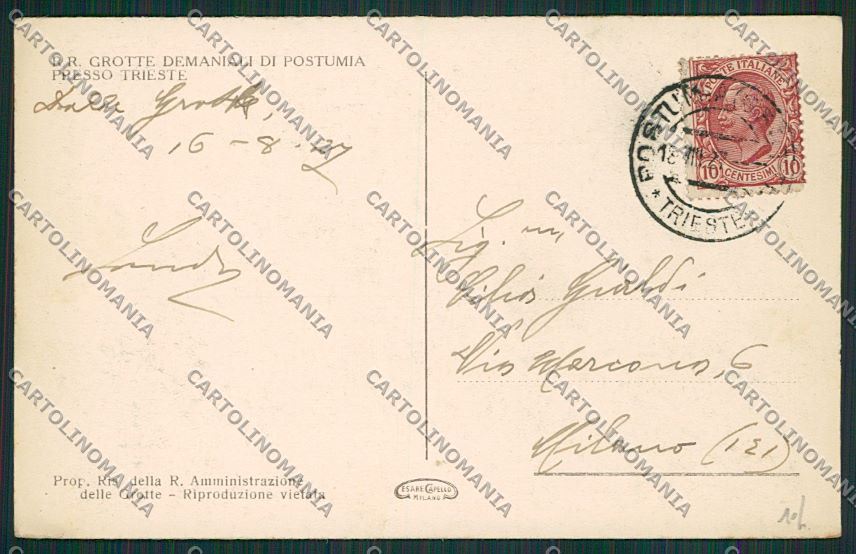 Slovenia Grotte di Postumia Sala da Ballo cartolina ZC1229 – retro