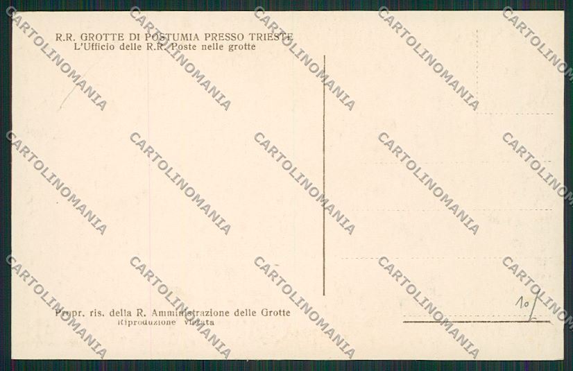 Slovenia Grotte Postumia Ufficio Cavernone dei Concerti Foto cartolina ZC1248 – retro