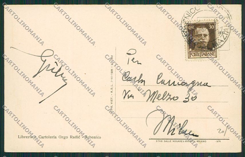 Croazia Sebenico cartolina ZC1335 – retro