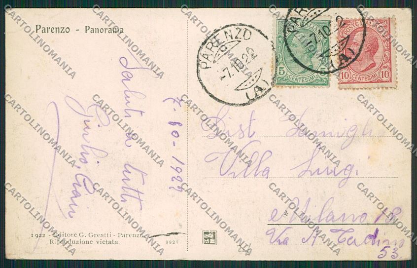Croazia Parenzo cartolina ZC1336 – retro