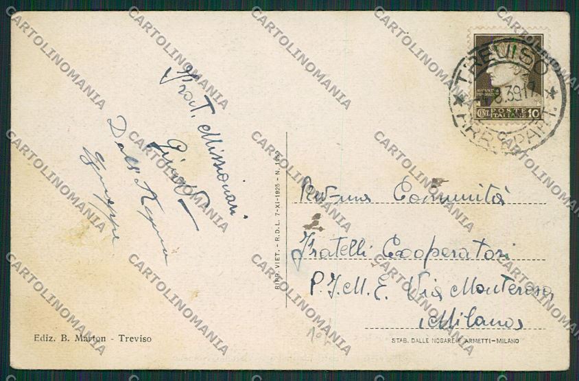 Treviso Città cartolina ZC1386 – retro