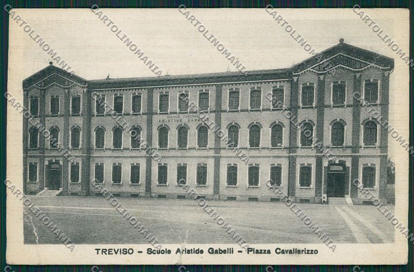 Treviso Città Scuole Aristide Gabelli PIEGHE cartolina ZC1483 – fronte