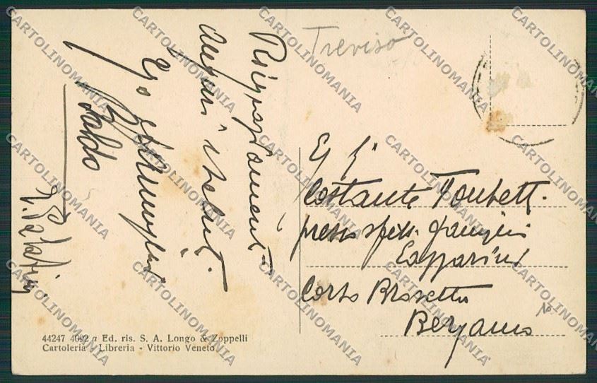 Treviso Vittorio Veneto Ex Palazzo Comunale PIEGA cartolina ZC1625 – retro