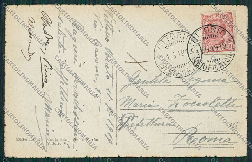 Treviso Vittorio Veneto ABRASA cartolina ZC1636 – retro