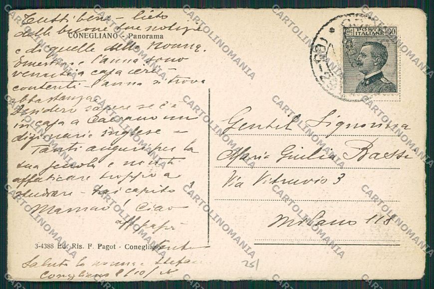 Treviso Conegliano cartolina ZC1691 – retro