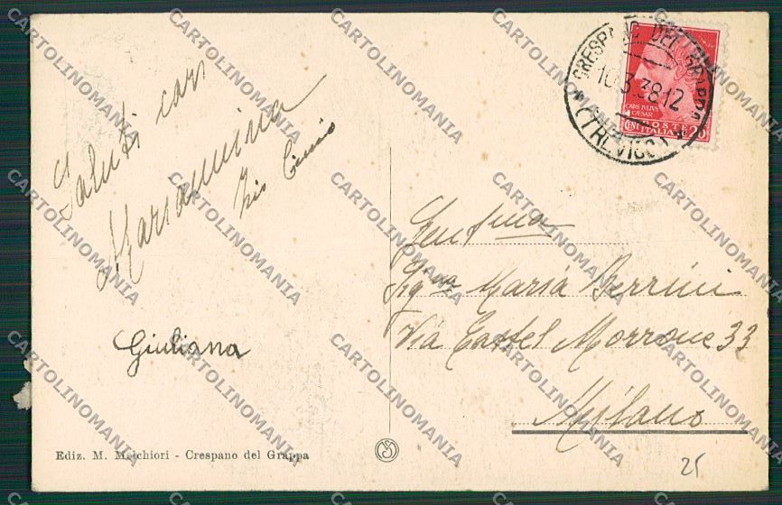 Treviso Crespano del Grappa cartolina ZC1732 – retro