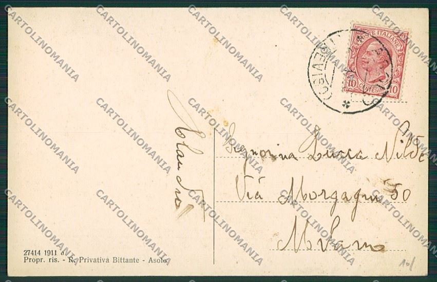 Treviso Asolo Tomba Eleonora Duse cartolina ZC1747 – retro