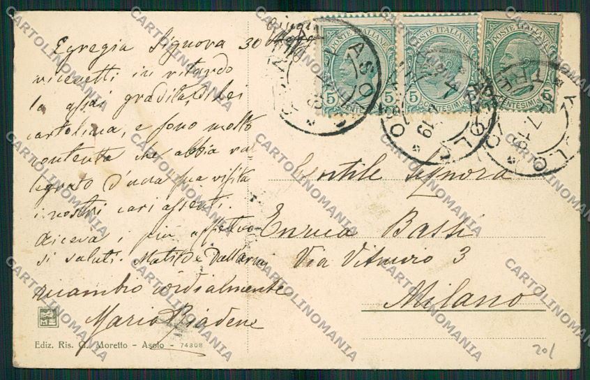 Treviso Asolo cartolina ZC1775 – retro