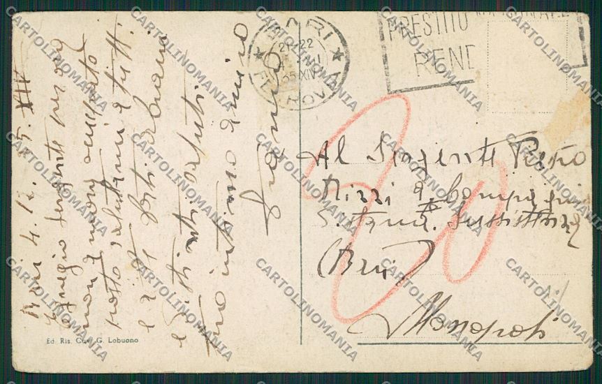 Bari Città Banca d'Italia PIEGA cartolina ZC1801 – retro