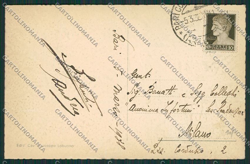 Bari Città cartolina ZC1806 – retro