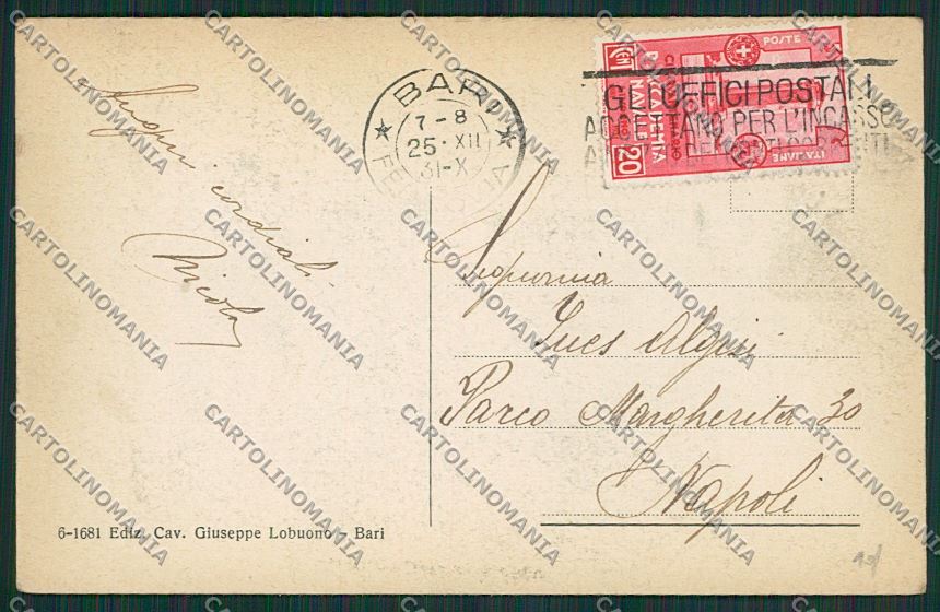 Bari Città cartolina ZC1827 – retro