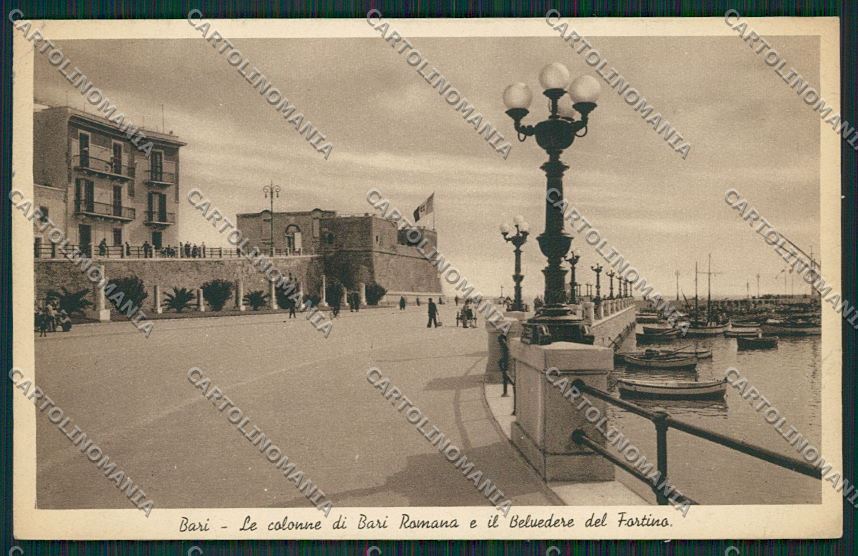 Bari Città Colonne Bari Romana PIEGHINE cartolina ZC1833 – fronte