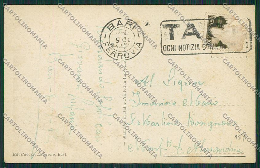 Bari Città cartolina ZC1867 – retro