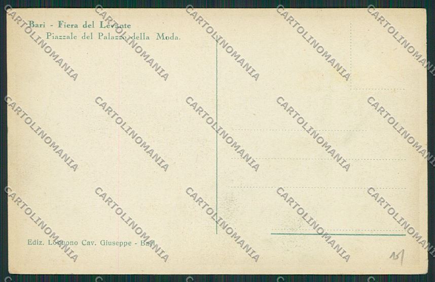 Bari Città Fiera del Levante cartolina ZC1884 – retro