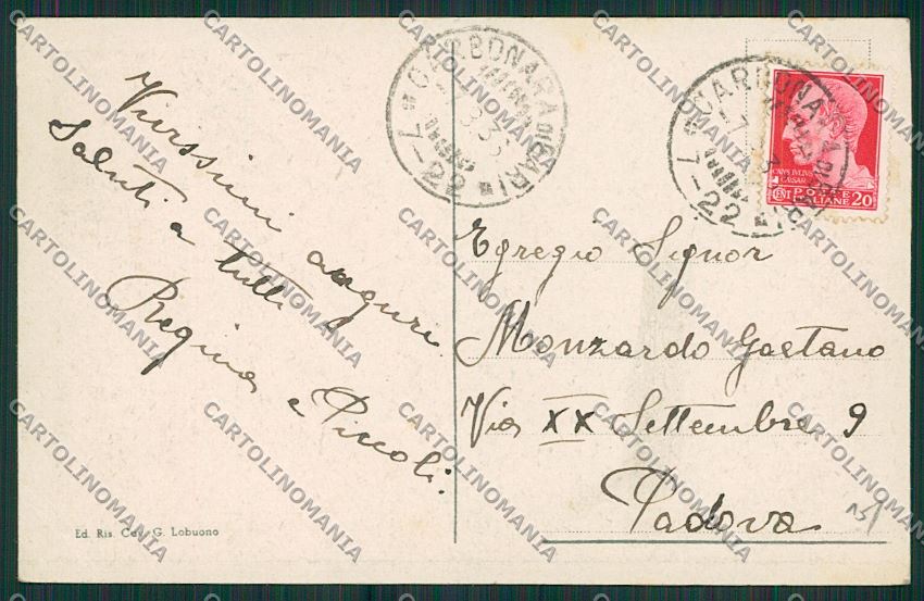 Bari Città cartolina ZC1925 – retro