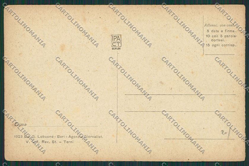 Bari Città Camera di Commercio Posta e Telegrafi cartolina ZC2022 – retro
