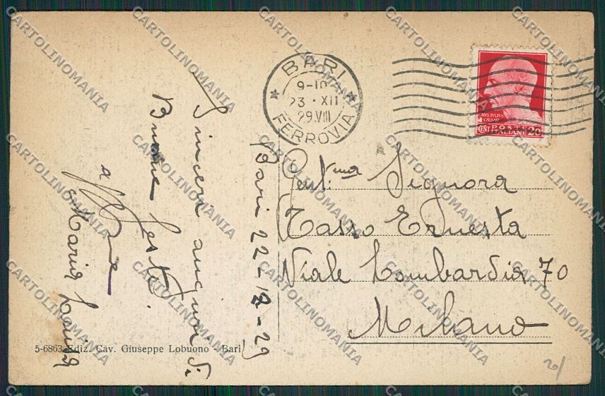 Bari Città cartolina ZC2057 – retro