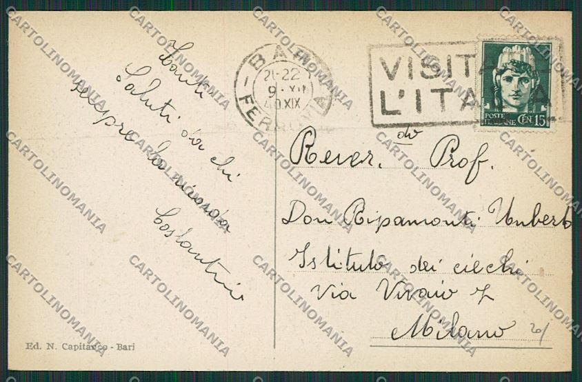 Bari Città cartolina ZC2076 – retro