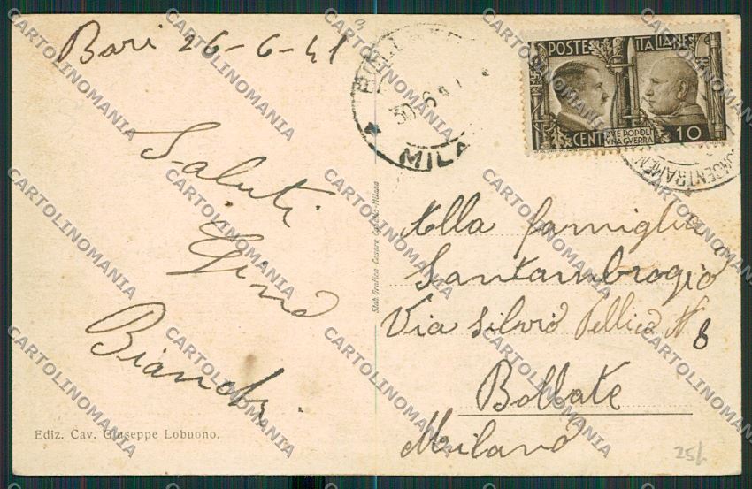 Bari Città cartolina ZC2172 – retro