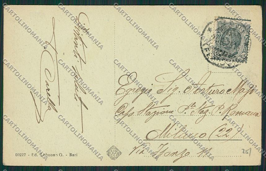 Bari Città cartolina ZC2178 – retro