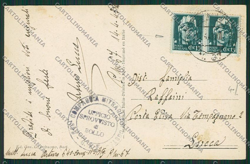 Bari Città cartolina ZC2237 – retro