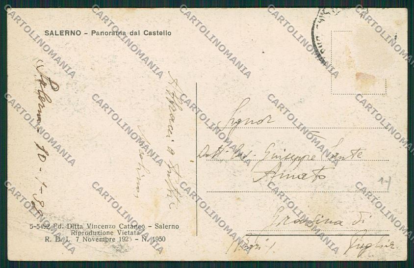 Salerno Città cartolina ZC2240 – retro