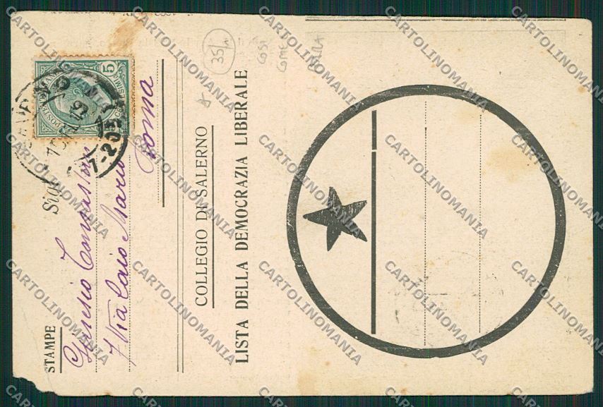 Salerno Città Politica FORO STRAPPO PIEGHINA cartolina ZC2259 – retro