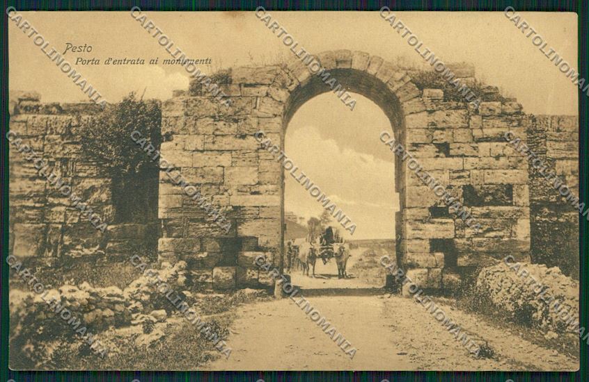 Salerno Pesto Paestum Porta d'Entrata ai Monumenti cartolina ZC2273 – fronte