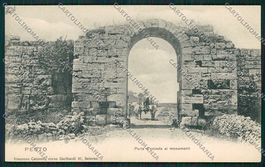 Salerno Pesto Paestum Porta d'Entrata ai Monumenti cartolina ZC2274 – fronte