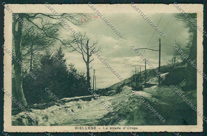 Biella Valle d'Oropa Tramvia SCOLLATA cartolina ZC2379 – fronte