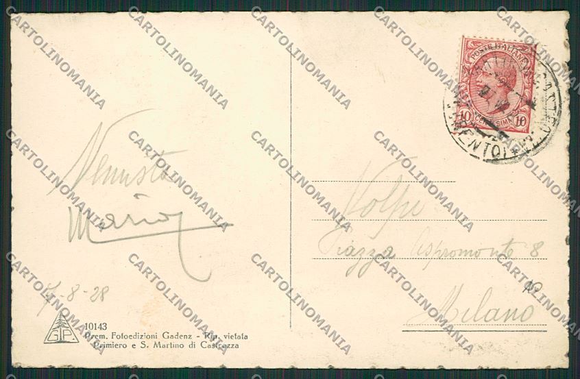 Trento San Martino di Castrozza cartolina ZC2438 – retro