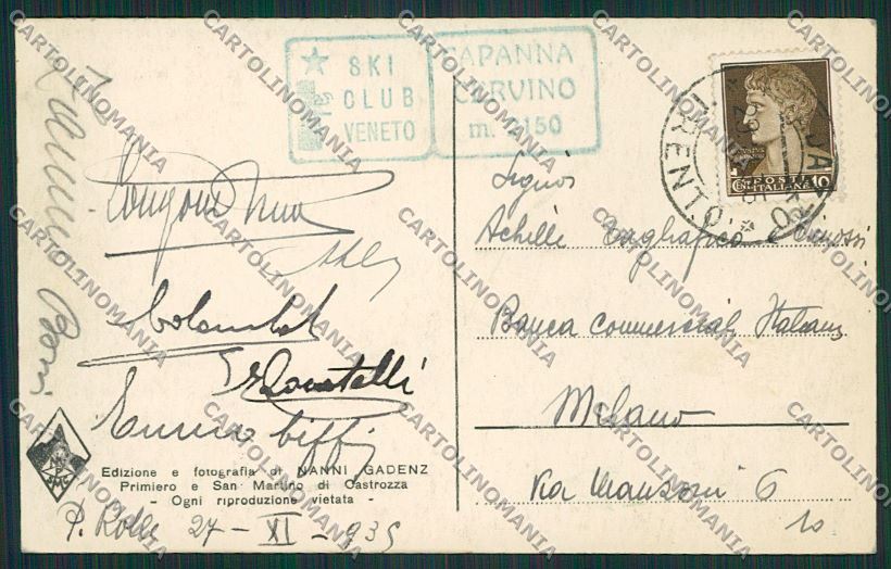 Trento San Martino di Castrozza Foto cartolina ZC2449 – retro