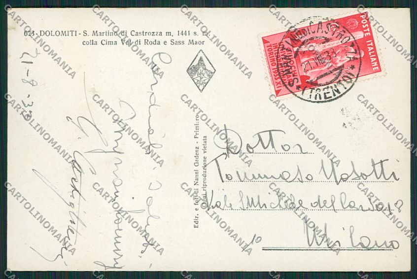 Trento San Martino di Castrozza Foto cartolina ZC2457 – retro
