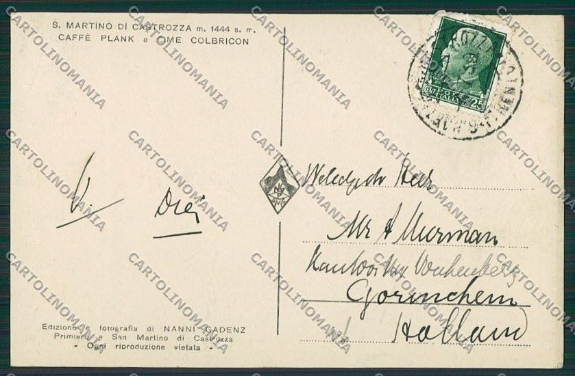 Trento San Martino di Castrozza Foto cartolina ZC2461 – retro