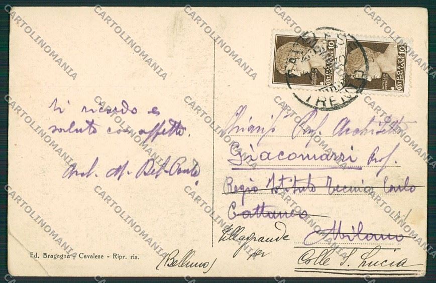 Trento Cavalese PIEGA cartolina ZC2551 – retro