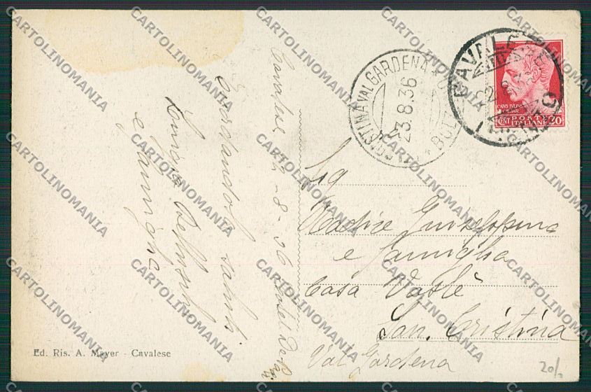 Trento Cavalese cartolina ZC2580 – retro