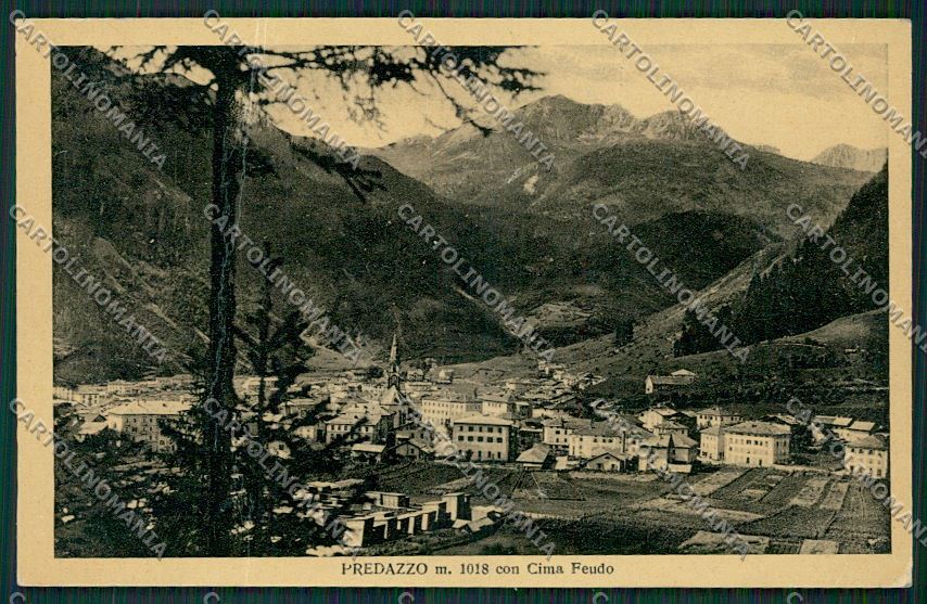 Trento Predazzo PIEGA cartolina ZC2589 – fronte