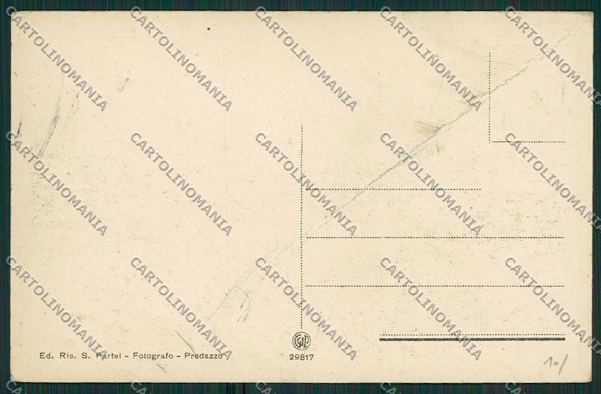 Trento Predazzo PIEGA cartolina ZC2590 – retro