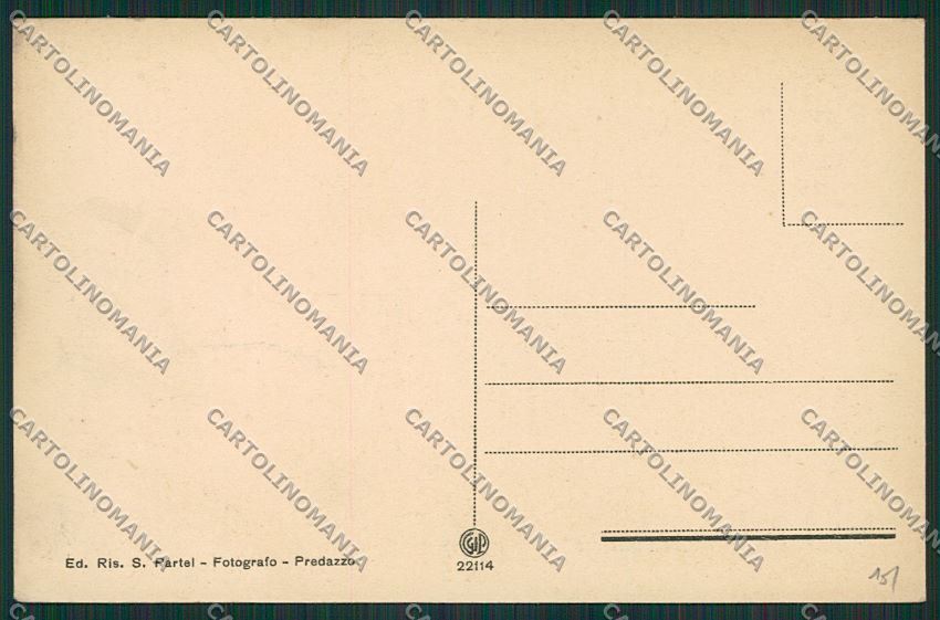 Trento Predazzo cartolina ZC2603 – retro