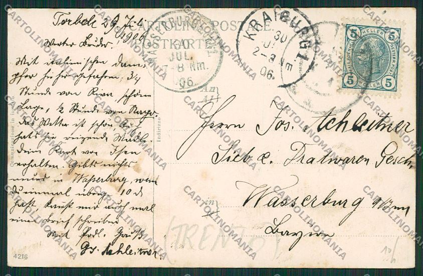 Trento Torbole cartolina ZC2623 – retro