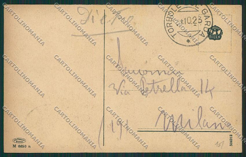 Trento Torbole cartolina ZC2653 – retro
