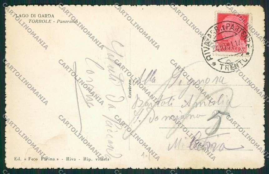 Trento Torbole Foto cartolina ZC2701 – retro