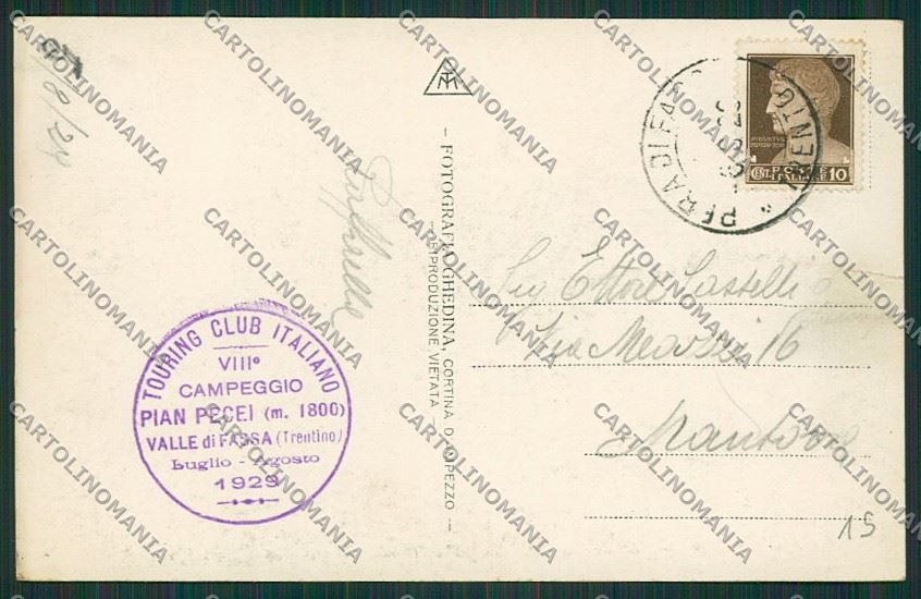 Trento Vigo di Fassa Rifugio Ciampedie Foto cartolina ZC2780 – retro