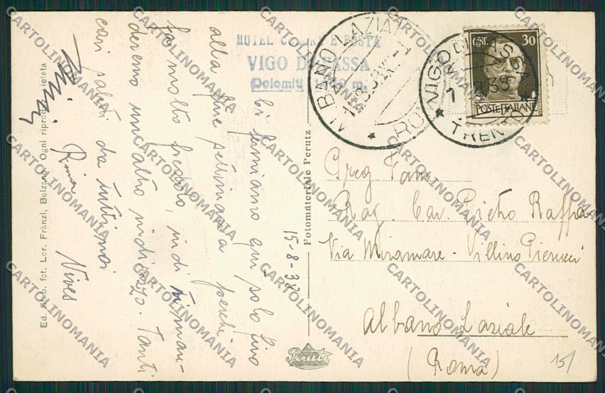 Trento Vigo di Fassa Foto cartolina ZC2936 – retro