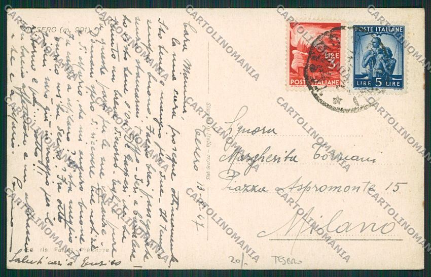 Trento Tesero cartolina ZC2955 – retro