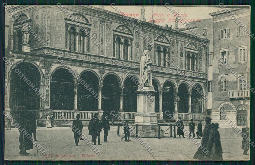 Verona Città Monumento Dante Alighieri cartolina ZC3024 – fronte